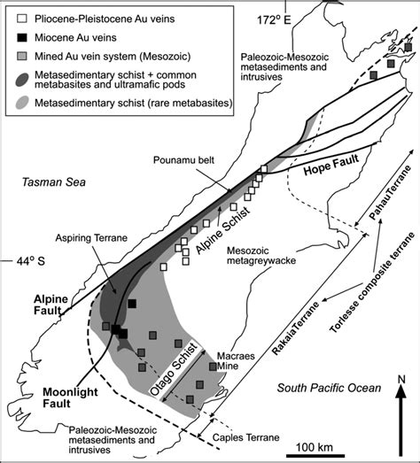 Geological Map Showing The Principal Lithotectonic Terranes In The