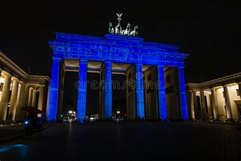 Brandenburg Gate In Night Illumination Editorial Stock Image Image