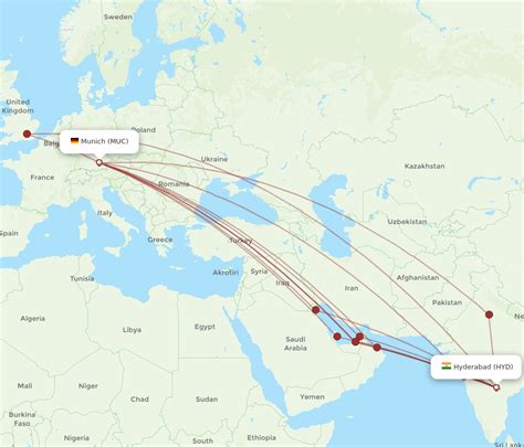 All Flight Routes From Hyderabad To Munich Hyd To Muc Flight Routes