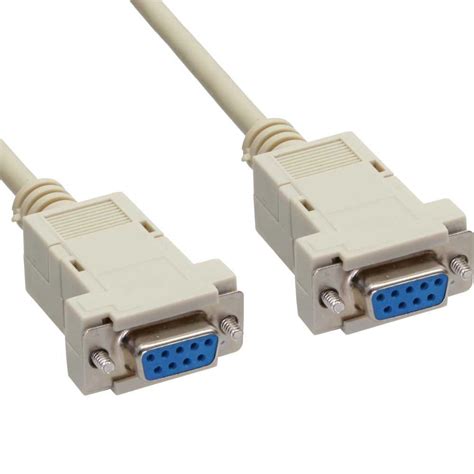 Cavo Seriale RS232 Null Modem 9 Pin Femmina Femmina 2 Metri