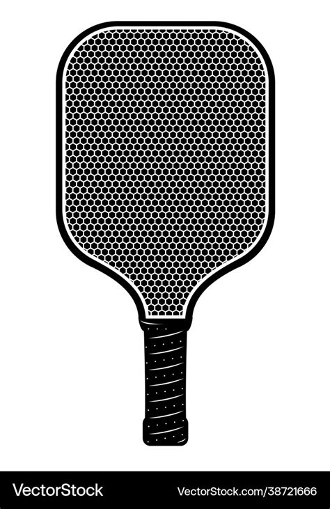 Pickleball paddle front view Royalty Free Vector Image