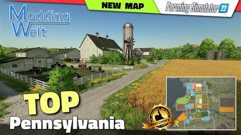 FS22 NEW MAP Pennsylvania Modding Welt By BernieSCS Farming