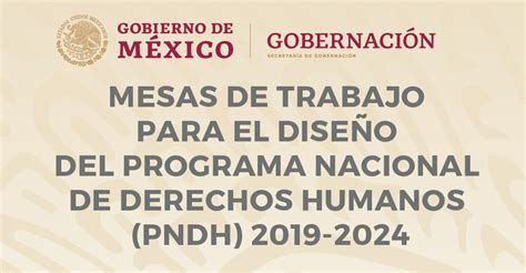 Rumbo Al Programa Nacional De Derechos Humanos Pndh 2019 2024 Secretaría De Gobernación