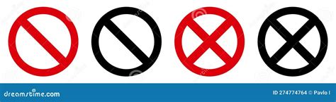 Circle Backslash Empty Brush Vector Prohibition Sign No Symbol Do Not