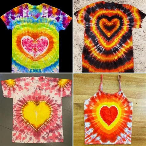 25 Heart Tie Dye Patterns (How to Heart Tie Dye Shirt)