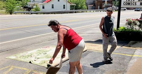 Residents Cleaning Up After Flooding Hits The Bluewell Community Allsides