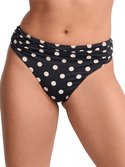 Panache Navy Vanilla Anya Riva Spot Gathered Bikini Swim Bottom Us