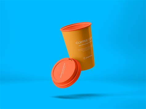 Flying Coffee Cup Free Mockup — Free Mockup World
