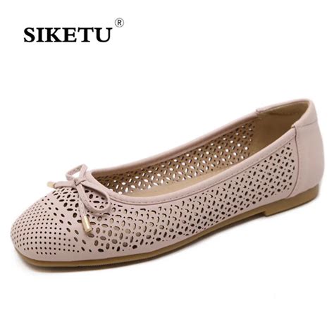 Summer Air Mesh Women Flat Shoes Ladies Loafers Fashion Leather Solid