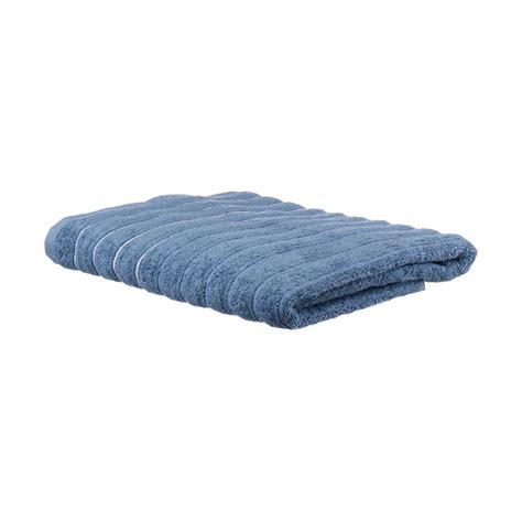 Textured Bath Towel Blue