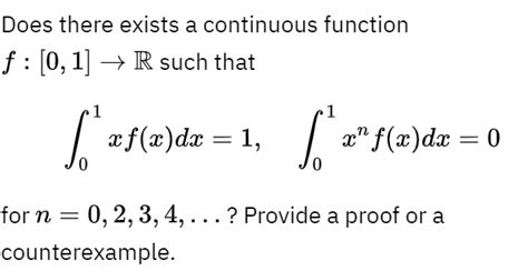 Solved Does There Exists A Continuous Function F [0 1]→r