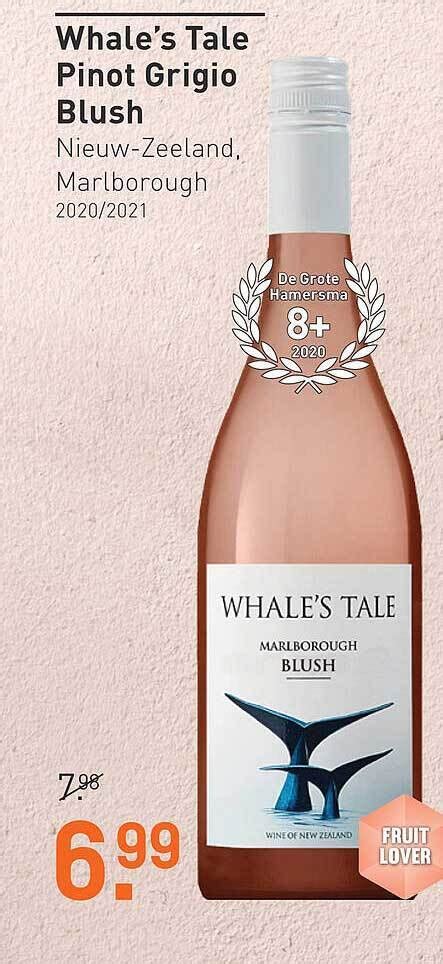 Whale S Tale Pinot Grigio Blush Aanbieding Bij Gall Gall