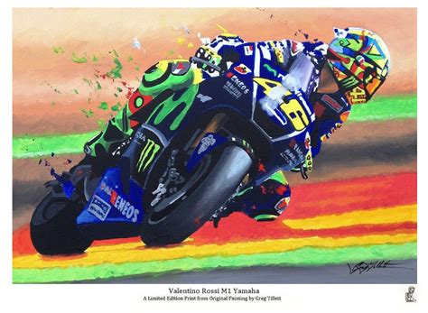 Valentino Rossi Limited Edition Art Print Poster By Greg Etsy Norway