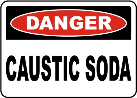 Danger Caustic Soda Sign G By Safetysign