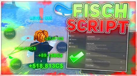 Roblox Fisch Script New Inf Fish Auto Farm Auto Shake Teleport