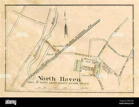 Map of North Haven. North Haven. 1893 Stock Photo - Alamy