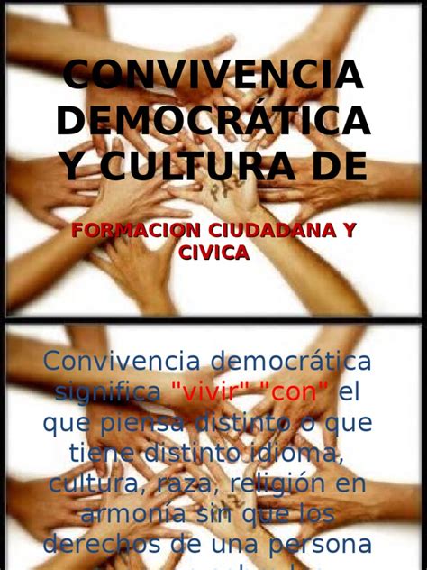 Convivencia Democrática Y Cultura De Paz Democracia Violencia