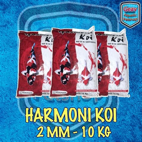 Jual Pakan Koi Harmoni 10 KG Pelet Ikan 10 Kg Fish Food Untuk Warna