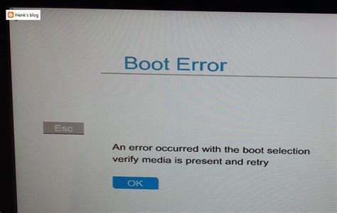 Henk's blog: An error occurred with the boot selection, verify media is ...