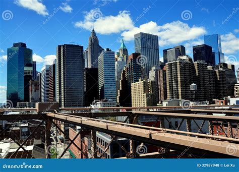 NYC: Financial District Skyline Editorial Stock Photo - Image of ...