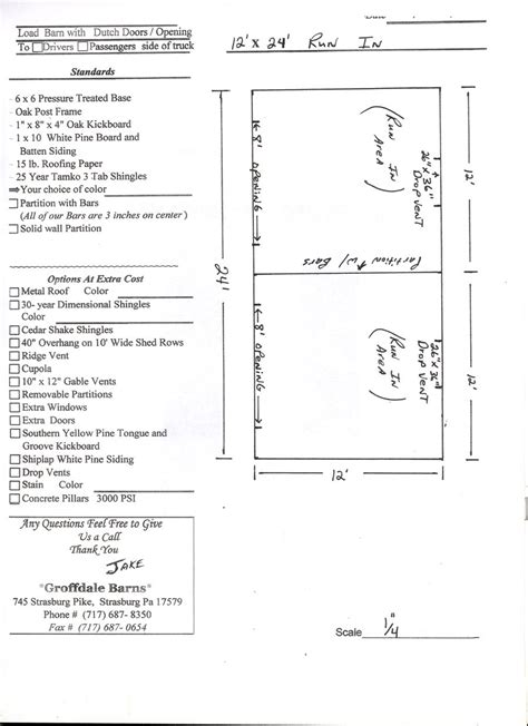 Run In Shed Construction Details — Groffdale Barns