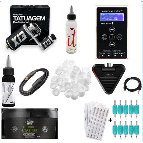 Kit Tatuagemtattoo Premium Fonte Hurricane Maquina X Submarino