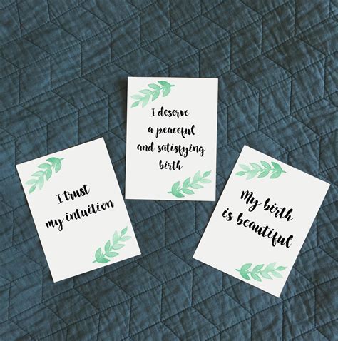 Digital Printable Watercolor Birth Affirmation Series Affirmation