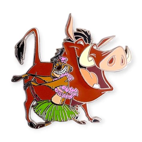 Lion King Disney Pin Hula Dancing Timon And Pumbaa Other