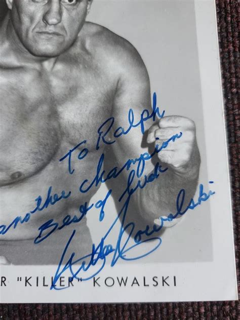 Pro Wrestler Killer Kowalski Autographed 5 X 4 Picture