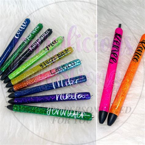 Glitter Pens Custom Personalized Inkjoy Glitter Pen Etsy