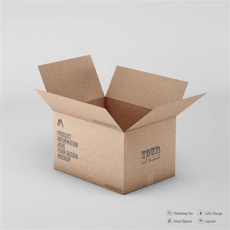 Premium Psd Cardboard Boxes Rendering Mockup Isolated