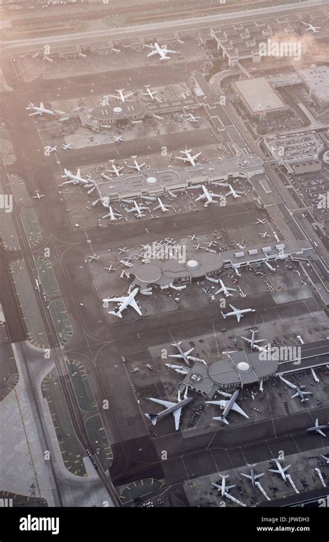 aircraft parked at the gates of Terminal4, Terminal5 and Terminal6 ...