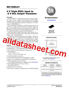 Mc El Datasheet Pdf On Semiconductor