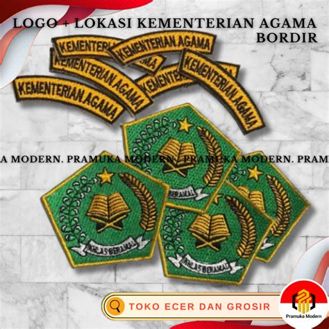 Jual Emblem Logo Bordir Kementerian Agama Patch Logo Depag Ikhlas