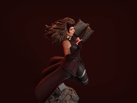 Stl File Wanda Scarlet Witch 🧙‍♀️ ・3d Printing Template To Download・cults