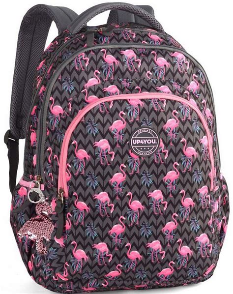 Ditudotem Mochila Bolsa Notebook 15 6 Feminina Escolar Flamingo