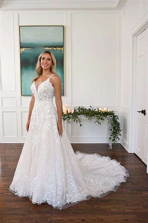 D3157 A Line Wedding Dress By Essense Of Australia WeddingWire