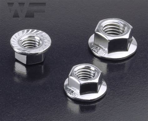 Hex Serrated Flange Nuts En Din In A Stainless Steel