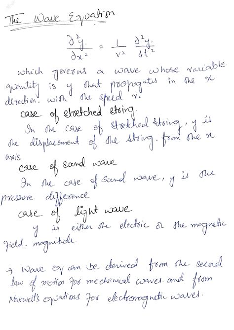 SOLUTION: Wave equation and examples - Studypool