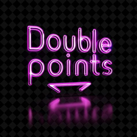 premium psd  neon sign  double points points