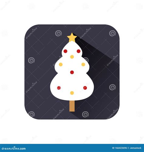Icono De Pino Feliz Navidad Ilustración Del Vector Ilustración De