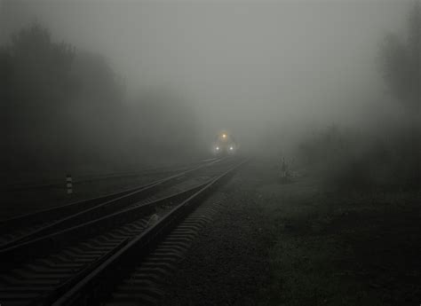 Fog Train Lights Free Photo On Pixabay Pixabay