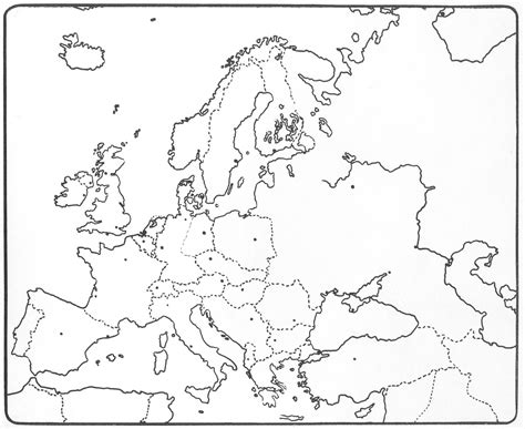 Lege Kaart Europa Kaart