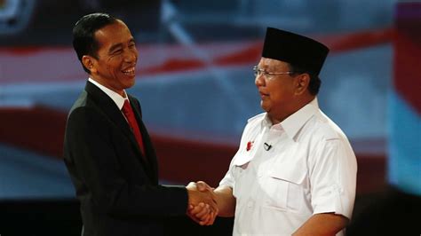 Indonesia Presidential Election Candidates Joko Jokowi Widodo And