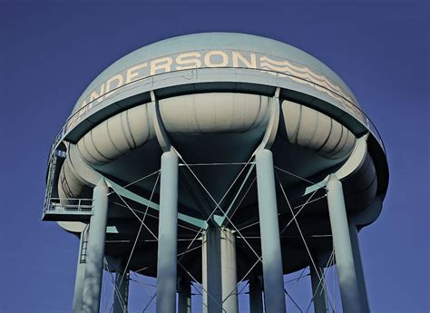 Big Blue Water Tower Anderson Indiana Photograph By Steve Gass Fine