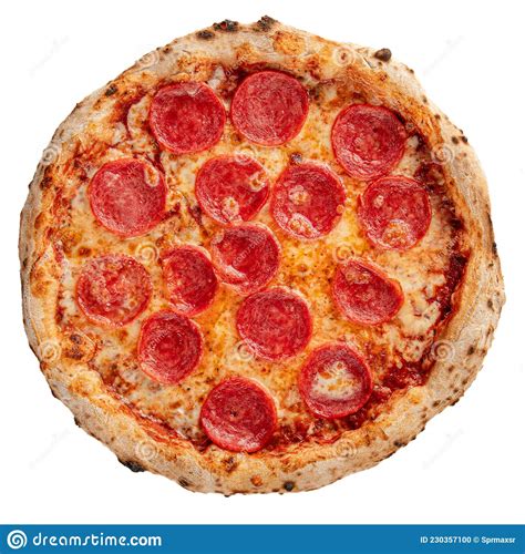 Pizza De Pepperoni Isolada Salame Foto De Stock Imagem De Salame