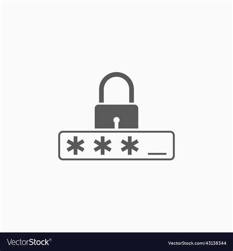 Password Security Icon Royalty Free Vector Image