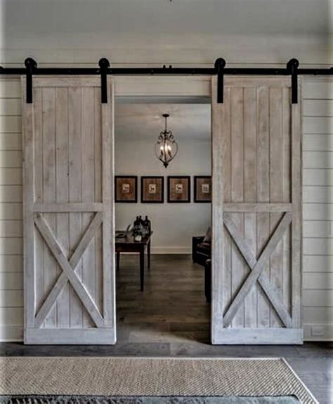 Double Barn Doors Hardware Option 66 Ft Sliding Double Barn Etsy In 2021 Double Barn Doors