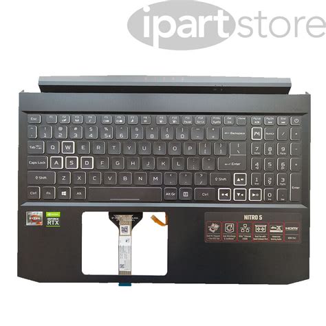 NEW FOR Acer Nitro Palmrest AN515 45 AN515 57 W Backlit Keyboard 6B