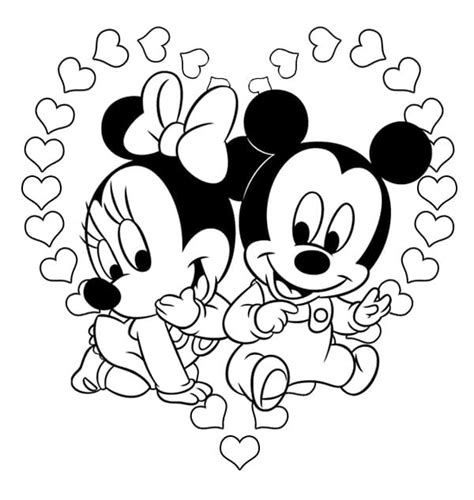 Minnie Mouse Coloring Pages Valentines